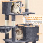 Yaheetech Котешка катерушка XXL с 8 стълба тъмносив 209 см - Image 6