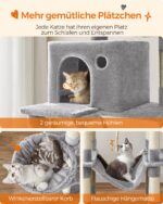Feandrea Голяма котешка катерушка, 203.5 см високо, 13 стълба, 2 платформи - Image 5