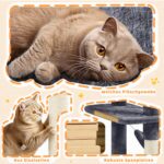 Yaheetech Котешка катерушка XXL с 8 стълба тъмносив 209 см - Image 5