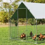 PawHut външно заграждение 2x2x2 м за гъски, сребристо - Image 8